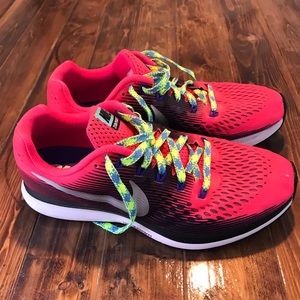 Nike Air Zoom Pegasus 34 - Orange / Gray / Green